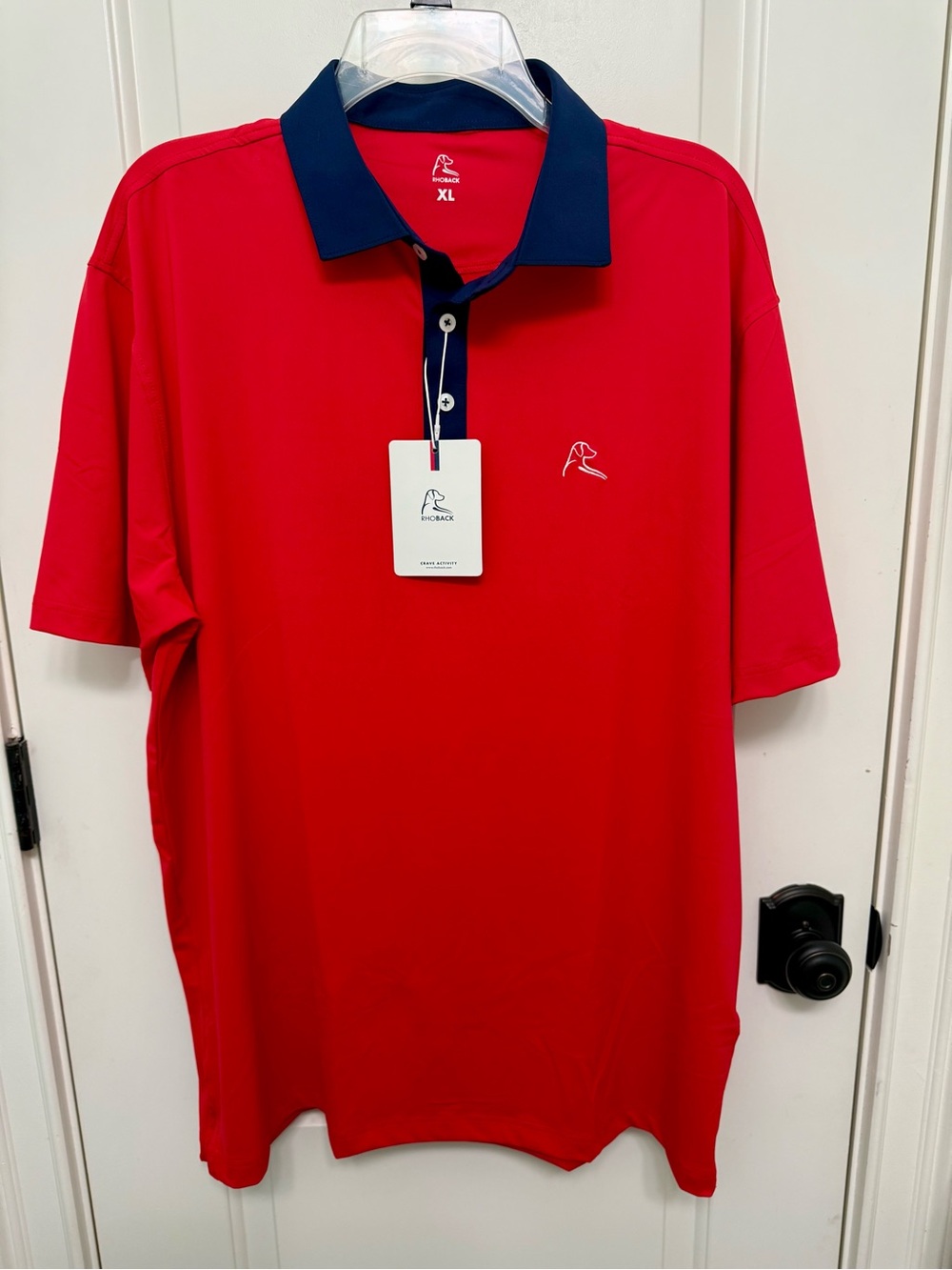 Rhoback - Solid - USA
Men's Short Sleeve Performance Polo XL -NEW with tags!